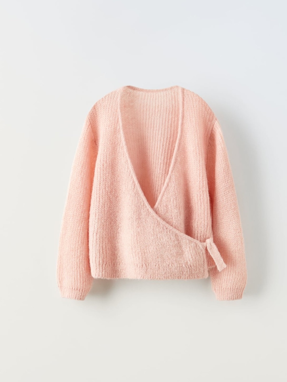 NWT Zara 9-12m wrap front knit cardigan pink